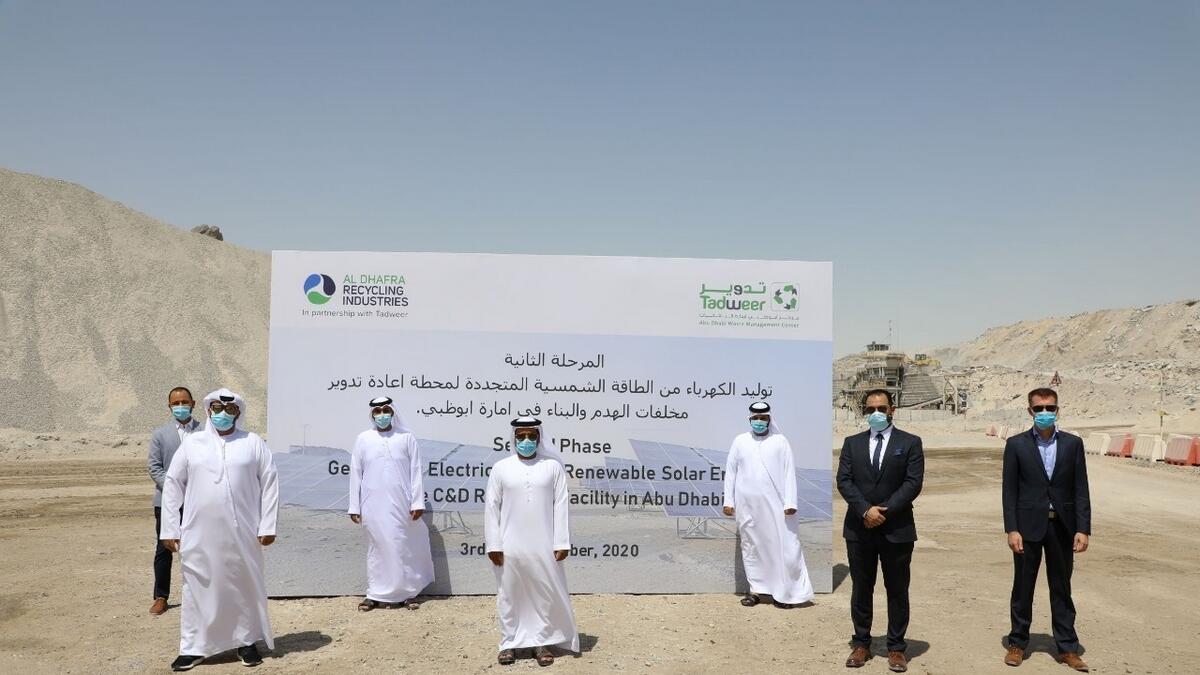 350kwph, solar power, Abu Dhabi, Al Dhafra, recycling facility