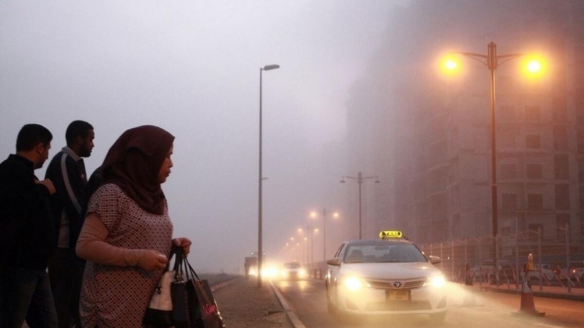 Foggy, humid, weather, UAE weather