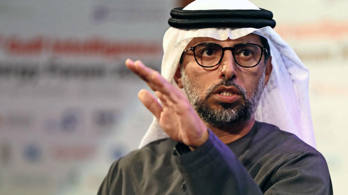 Suhail bin Mohammed Faraj Faris Al Mazrouei ruled out the possibility of oil prices reaching $100 per barrel. — File photo