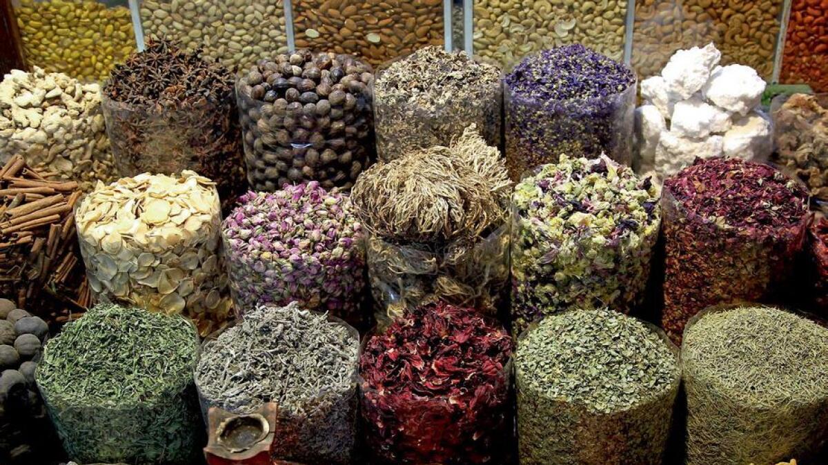 THEY COME IN ALL COLOURS AND FLAVOURS ... the spice souq, tucked away from the bustle of city traffic, is a quaint marketplace bearing the signature of generations 
