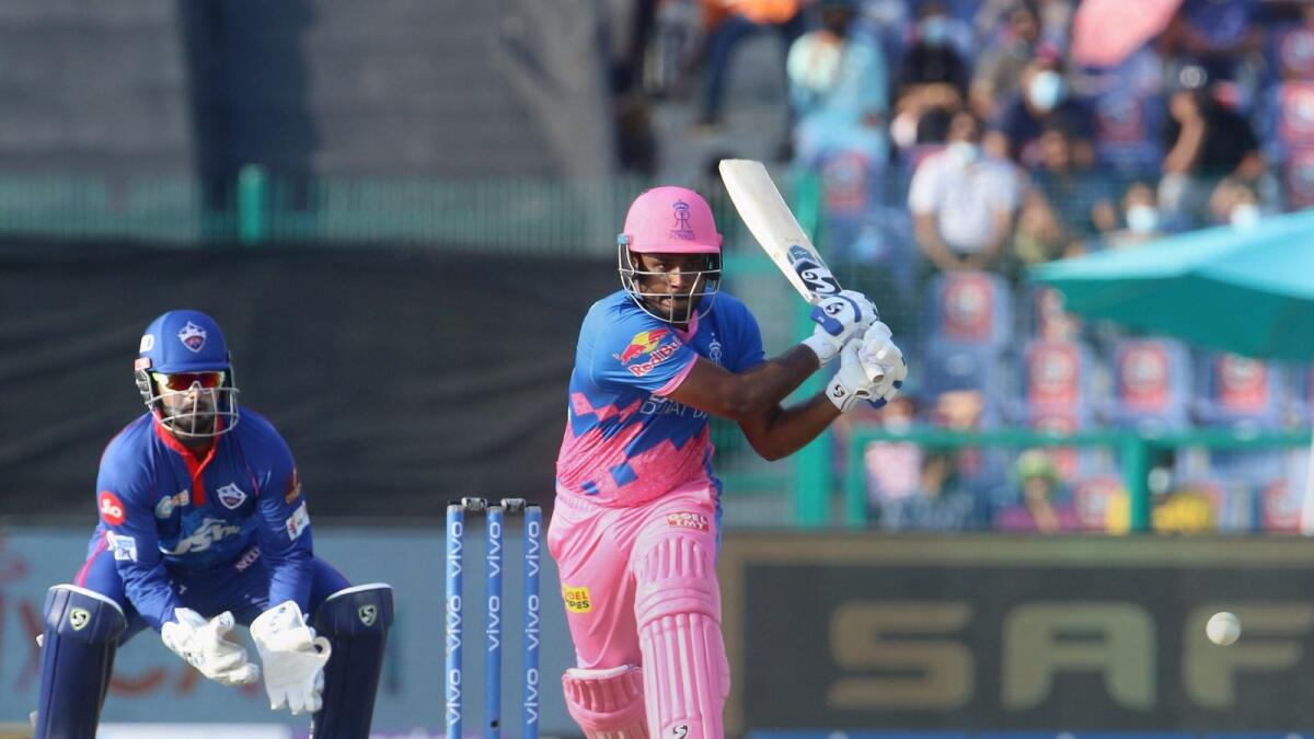 Rajasthan Royals skipper Sanju Samson was the lone batsman to defy the Delhi Capitals bowlers. — BCCI