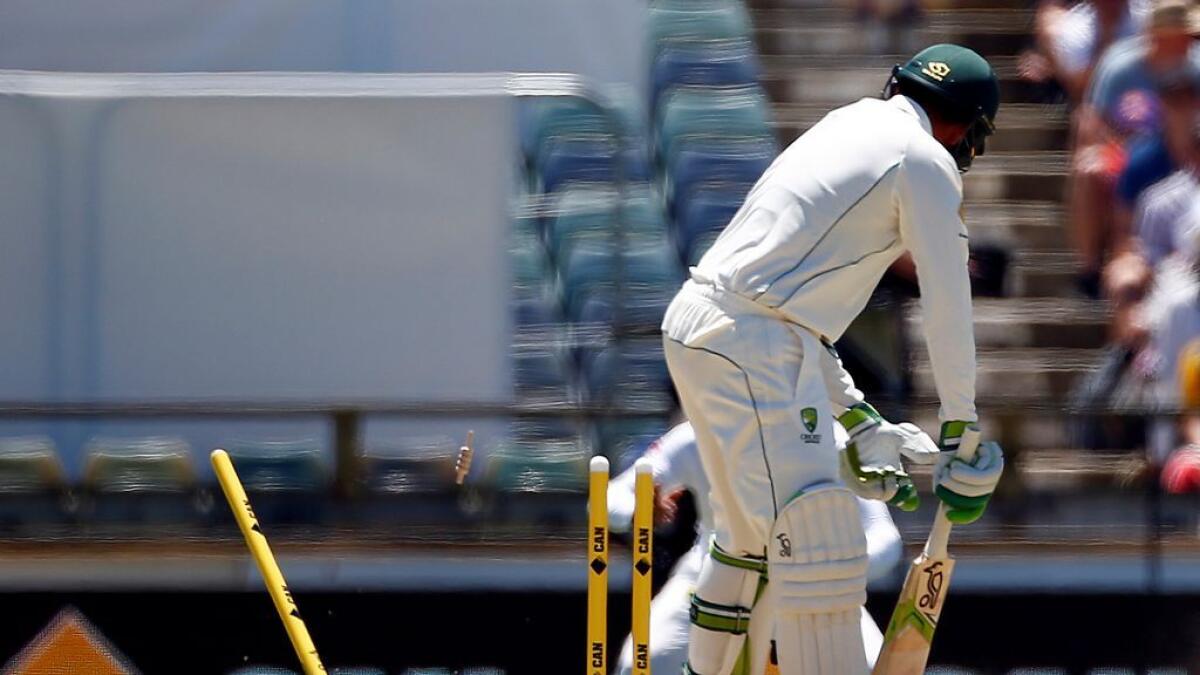 Wickets tumble in a heap in first Test