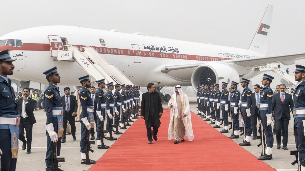 Upon his arrival, Sheikh Mohamed was greeted with a Guard of Honour.