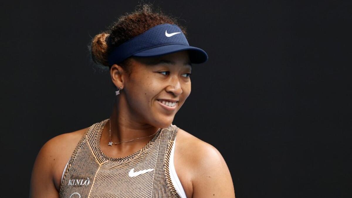 Naomi Osaka smiles after winning her match against Alize Cornet on Tuesday. (WTA Insider Twitter)