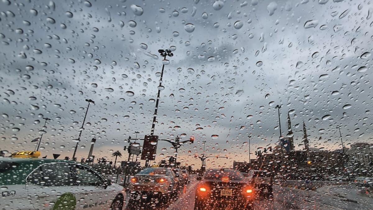 Video: Rain hits UAE, motorists urged to drive safely