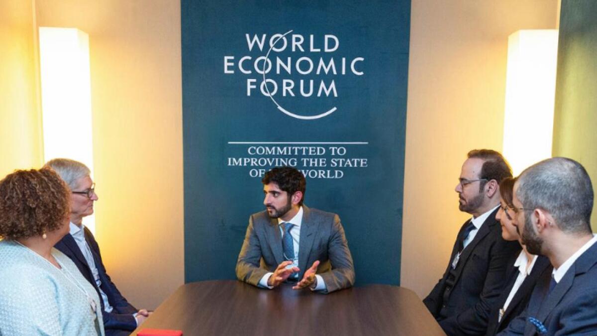 When Sheikh Hamdan met Apple CEO at Davos