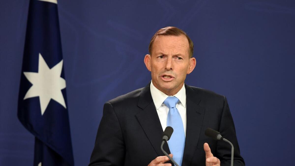 Australias Prime Minister Tony Abbott speaking during a press conference in Sydney. 