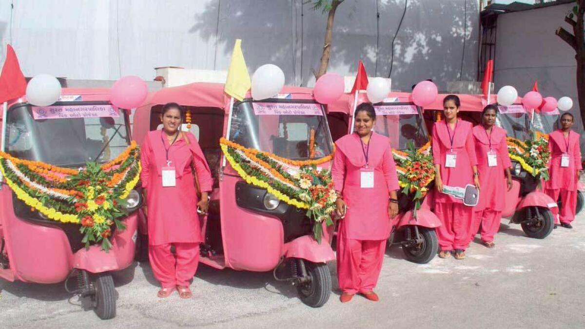 It is expected that the women pink auto drivers would be able to earn at least Rs18,000 per month by ferrying school kids and other female passengers.— Twitter picture