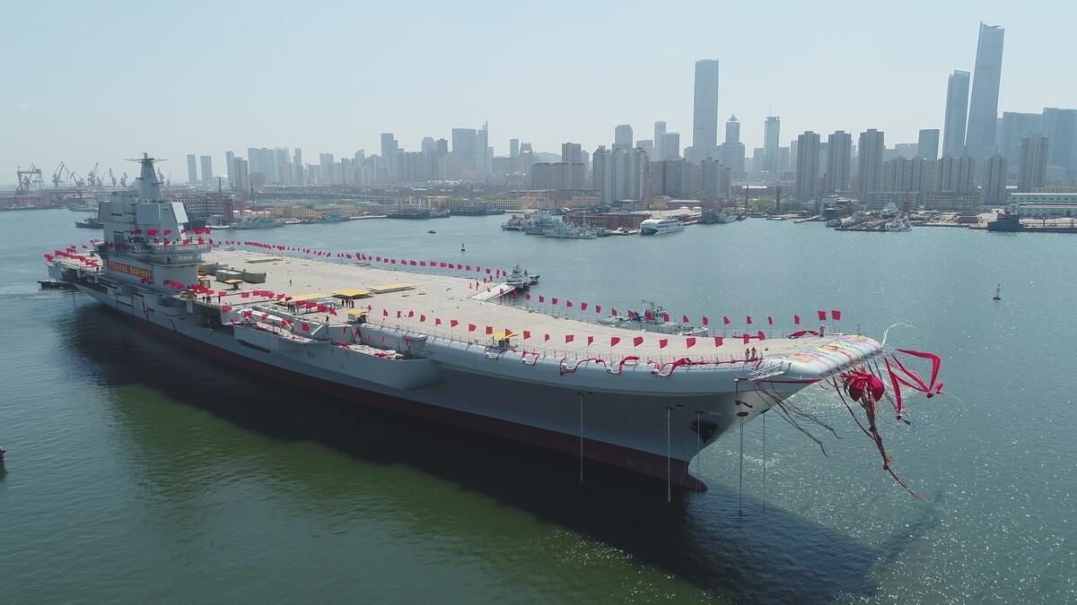 China launches first domestically-made aircraft carrier