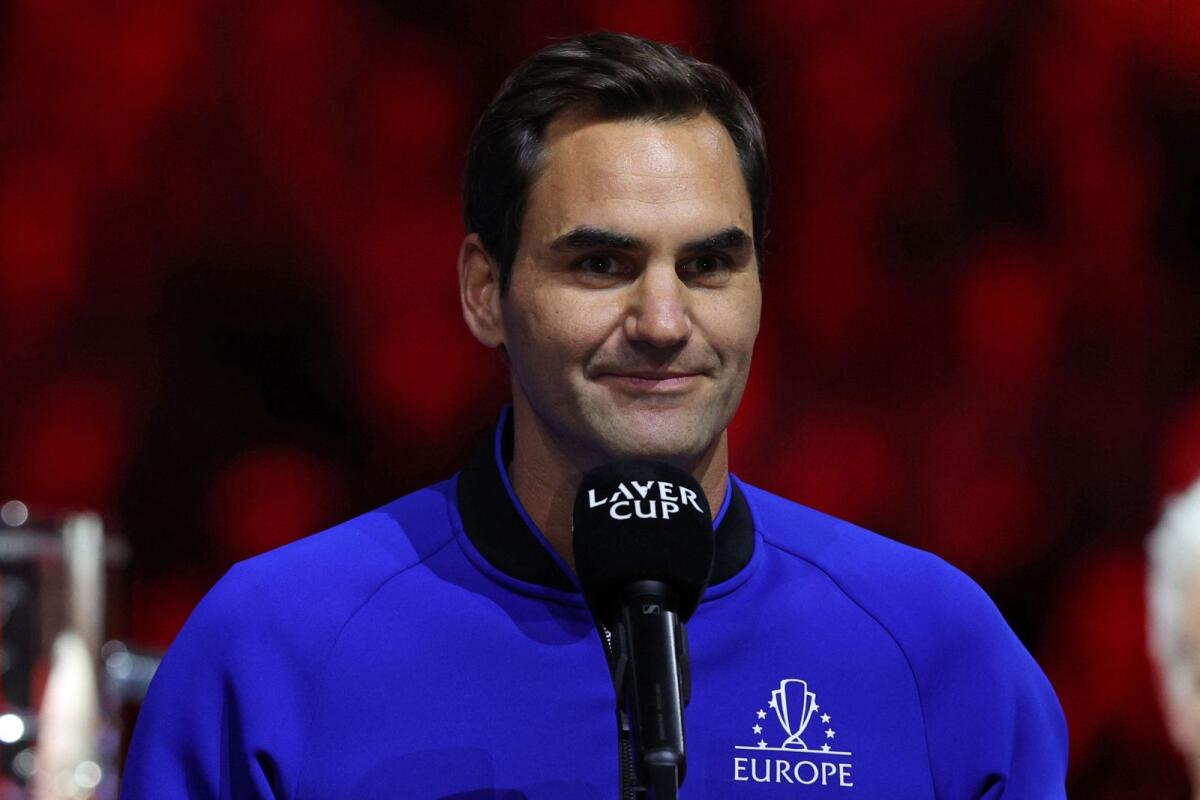 Switzerland's Roger Federer at the Laver Cup in London. (AFP)