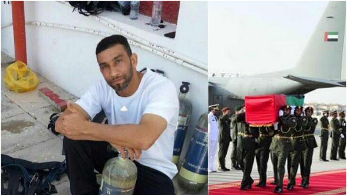 Body of Emirati martyr arrives in Abu Dhabi 