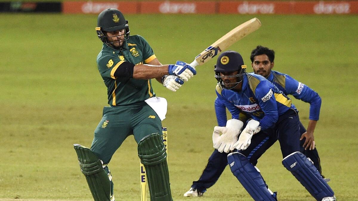 South Africa's Janneman Malan (left) plays a shot  during a one-day international (ODI) match against Sri Lanka. — AFP file