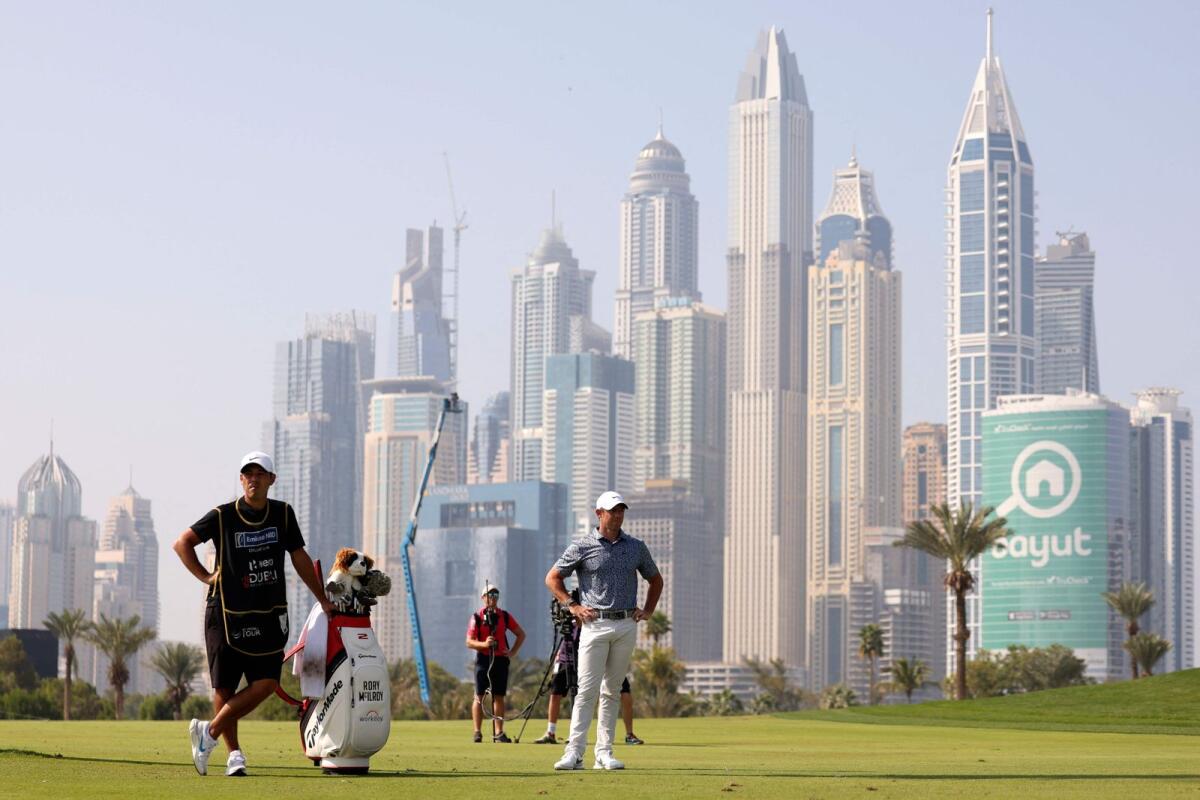 Rory McIlroy of Northern Ireland during the 2023 Hero Dubai Desert Classic at the Emirates Golf Club in Dubai. - AFP