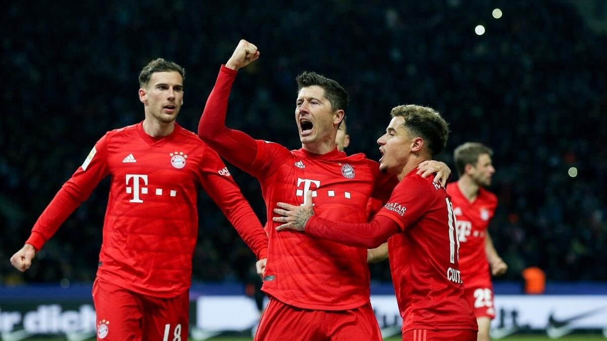 Lewandowski strikes again as Bayern rout Hertha to trim RB Leipzigs lead
