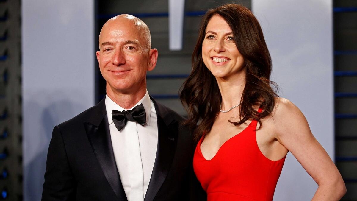 Amazon CEO Jeff with MacKenzie Bezos.- Reuters file photo