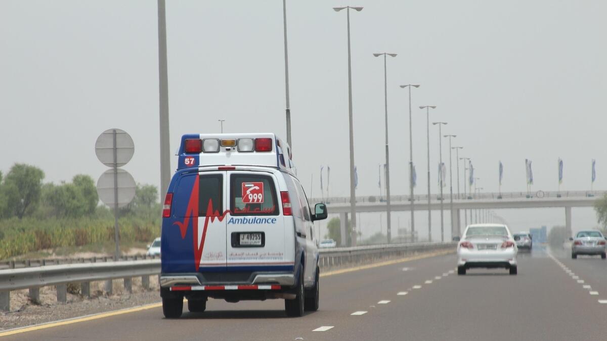Dubai ambulance team rescues family trapped in fire