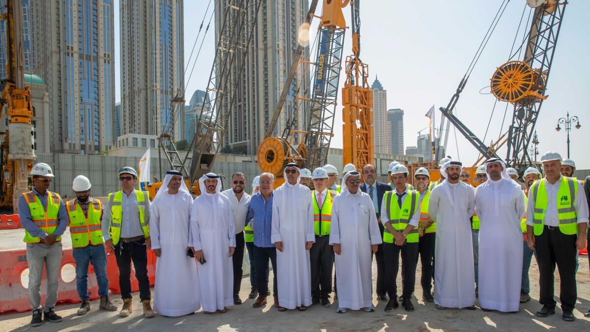 Ground-breaking ceremony for Al Habtoor Tower in Dubai. — Supplied photo