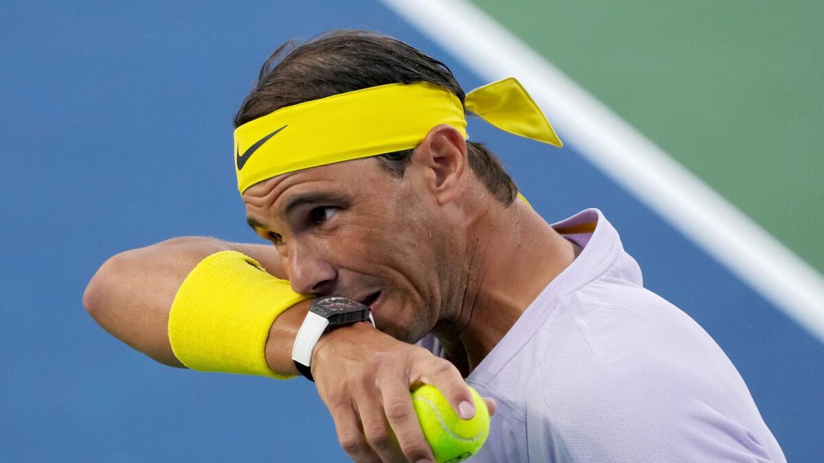 Rafael Nadal during his match against Borna Coric. (AFP)