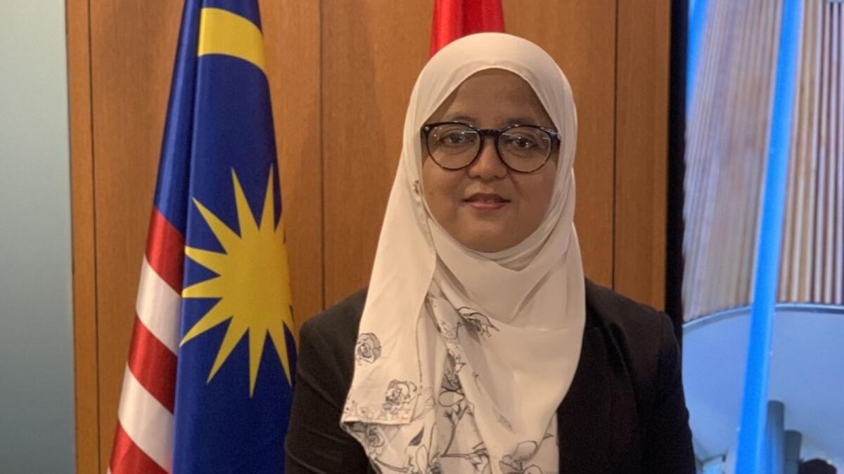 Madam Sharimahton, Deputy CEO of Malaysia External Trade Development Corporation, at Malaysia Pavilion at the Expo 2020 Dubai (supplied photo)