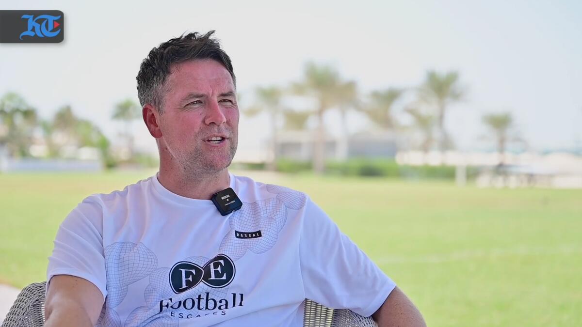 Liverpool icon Michael Owen during an interview with Khaleej Times in Dubai.
