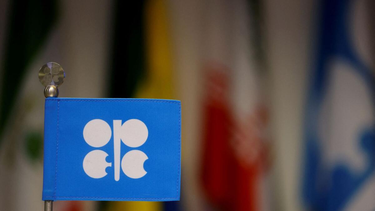 An Opec flag is seen on the day of Opec+ meeting in Vienna. - Reuters file