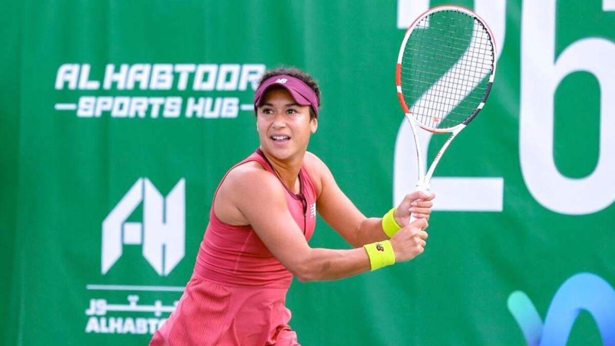 Former British number one Heather Watson in action at the 26th Al Habtoor Tennis Challenge. - Supplied photo