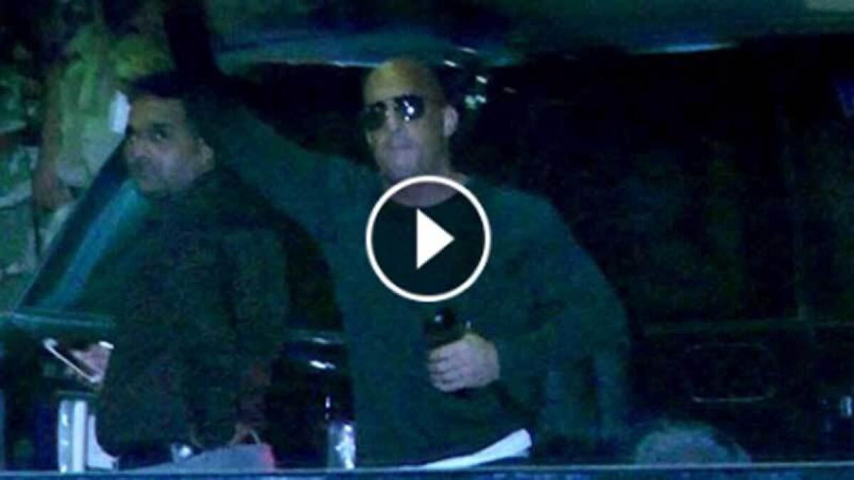 Watch: Vin Diesel bids adieu to India amid shouts of Aye takle!