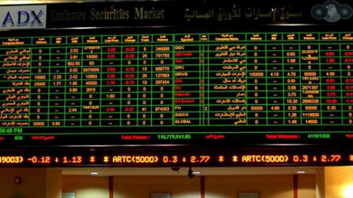 UAE, stock markets, high, upbeat sentiments, trades, focused, on, property and banking blue chips, dubai, abu dhabi