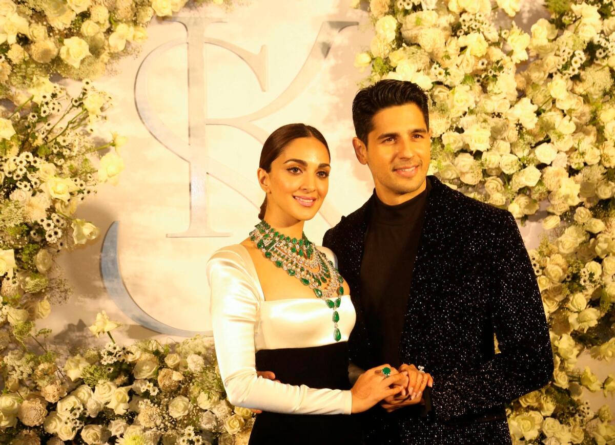 Sidharth Malhotra and Kiara Advani went all out for Manish Malhotra. While Kiara's monochrome gown paired with an eye-popping emerald and diamond neckpiece from the designer, has drawn comments about not being bridal enough, there is no denying the couple looked haute in their themed outfits