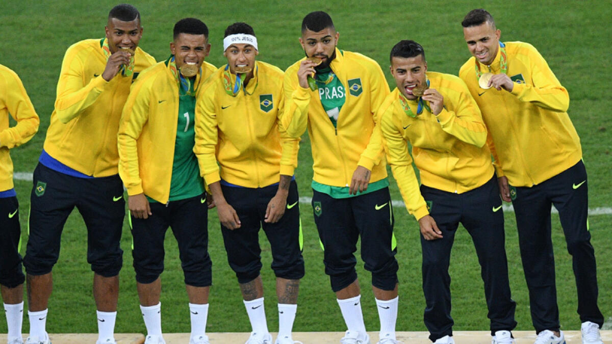Rio 2016: Neymar hands Brazil precious football gold medal