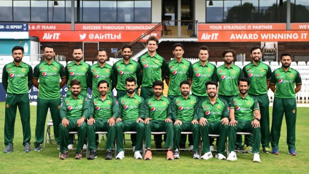 Members of the Pakistan team ahead of the England series. (Pakistan Cricket Twitter)
