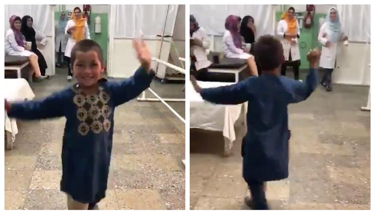 Video: Afghan boys dance after getting leg melts hearts online