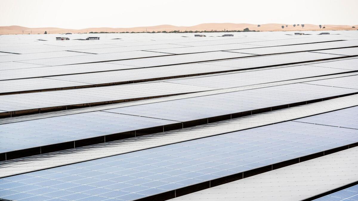 An estimated investment of over Dh600 billion is required in the UAE's renewable energy as the nation pivots its economy to net zero in 28 years. — File photo