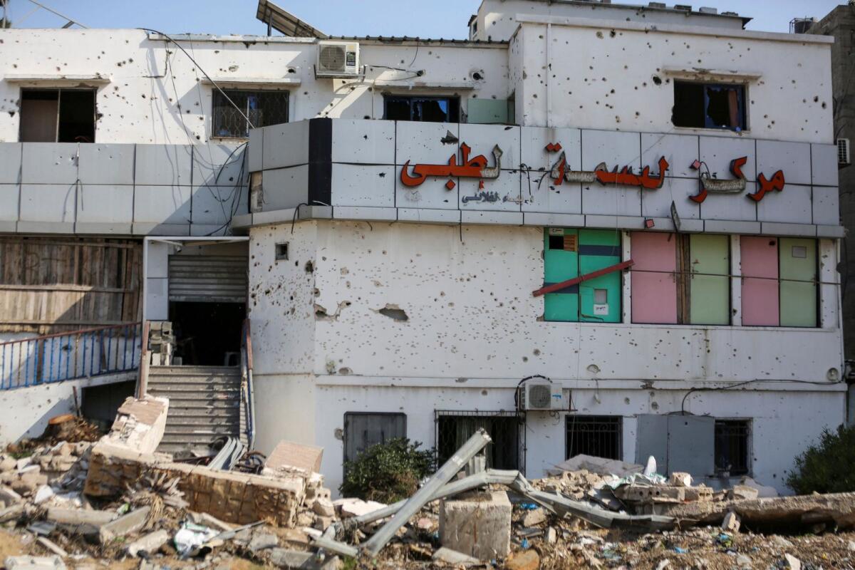 Al Basma IVF Centre, Gaza's largest fertility clinic which was struck by an Israeli shell, is seen in Gaza City on April 2, 2024. — Reuters