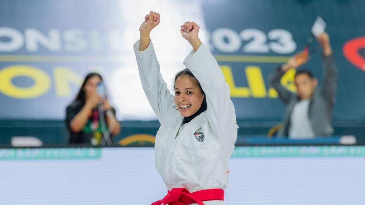 'Self-confidence is the key to maintaining focus and staying motivated. I always remind myself that I can achieve anything if I believe in myself' — Balqees Al Hashemi, member of UAE's National Jiu-Jitsu Team