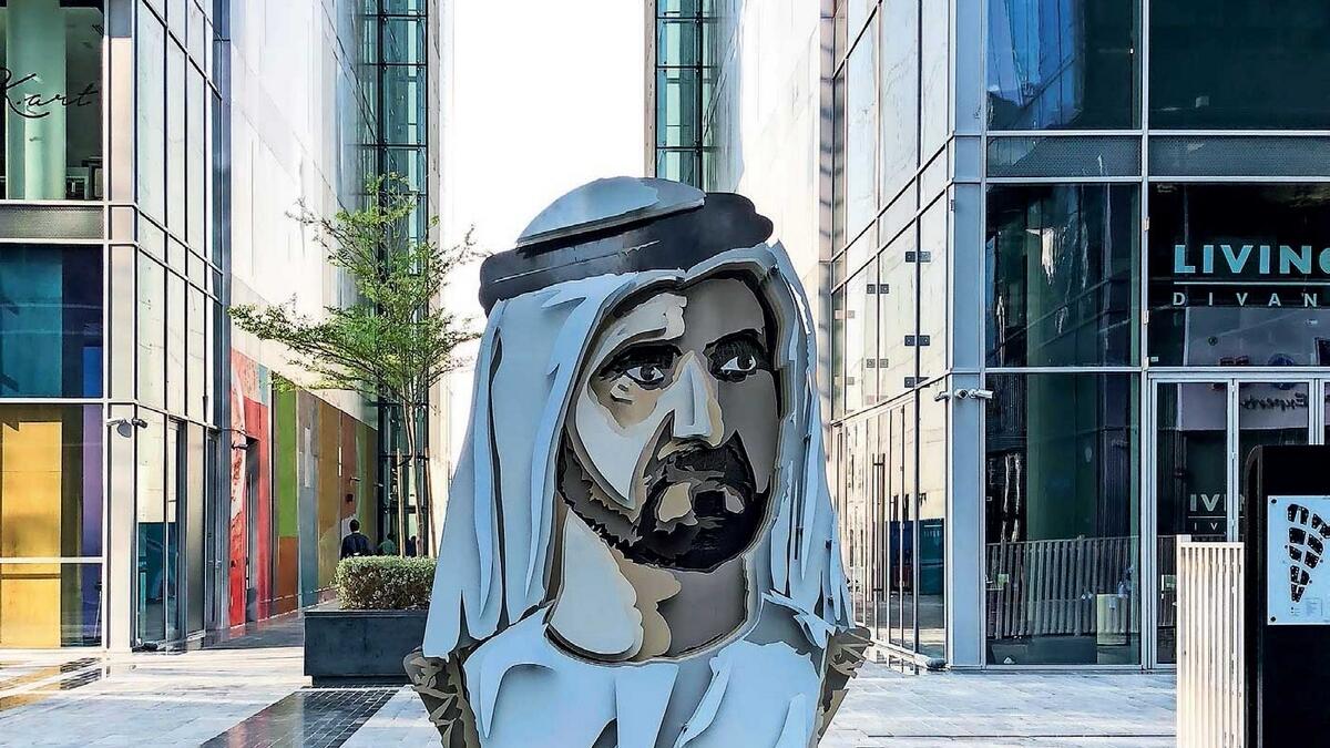 Kart Group’s installation of Sheikh Mohammed and Sheikh Hamdan at d3 invites visitors to reflect on the culture of leadership across generations.