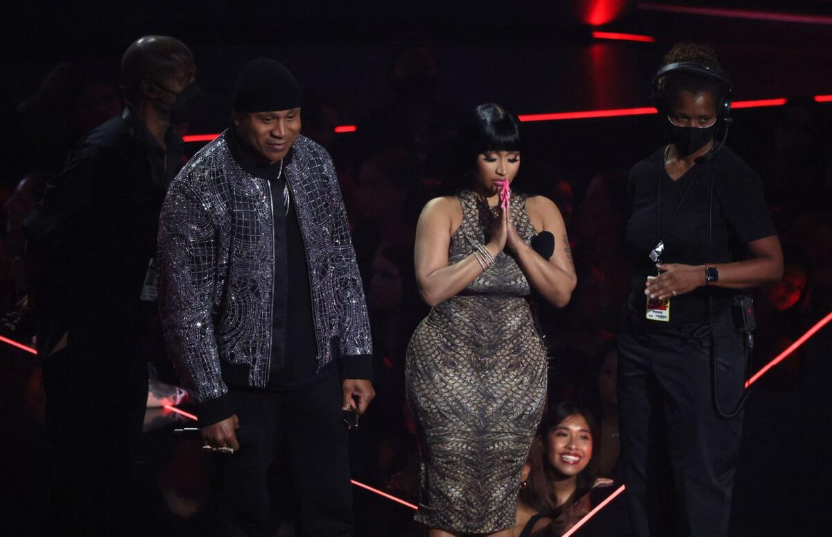 Nicki Minaj (second from right). — Reuters file