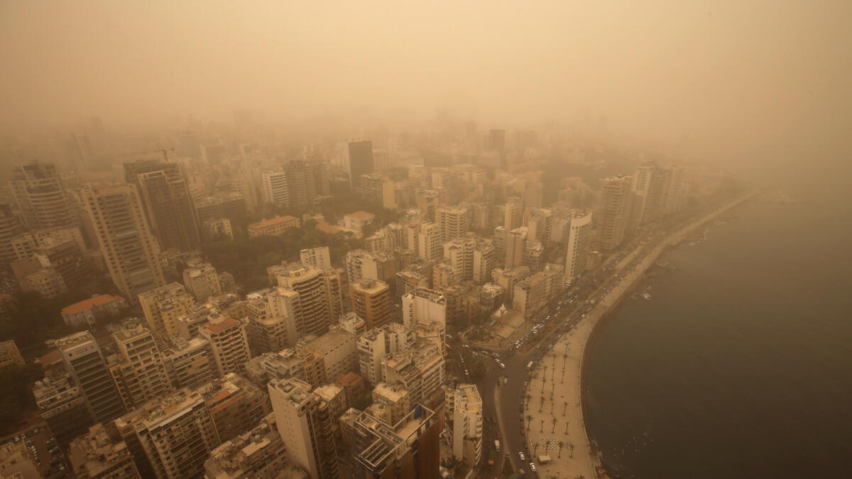 Sandstorm engulfs Middle East; two killed in Lebanon