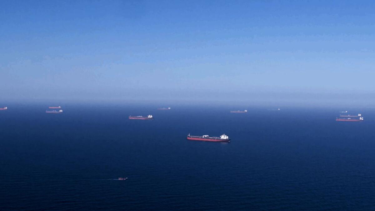 In this handout file picture provided by the Saudi Arabian Oil Company, Aramco tankers are pictured being loaded with oil at an undisclosed sea location.
