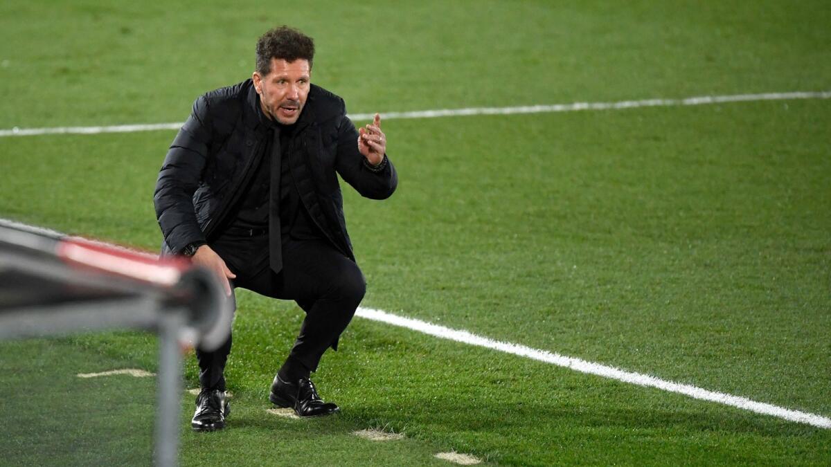 Atletico Madrid coach Diego Simeone. (AFP)