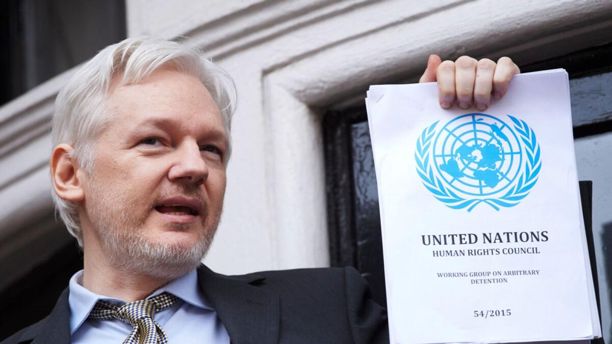 WikiLeaks founder Julian Assange addresses the media in this file photo. – AFP