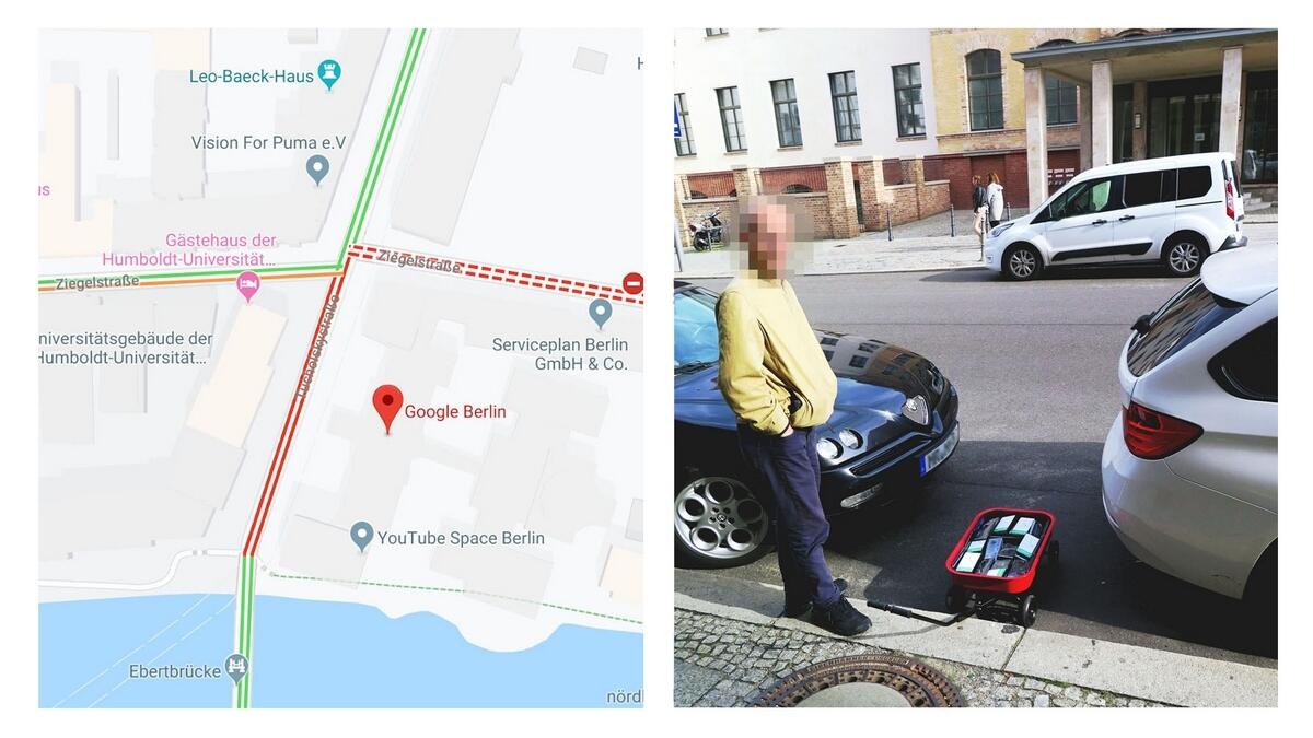 Simon Weckert, google traffic map hack