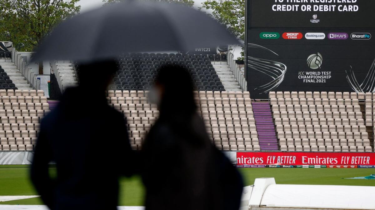 A general view of spectators as Day Four play is abandoned. — Reuters