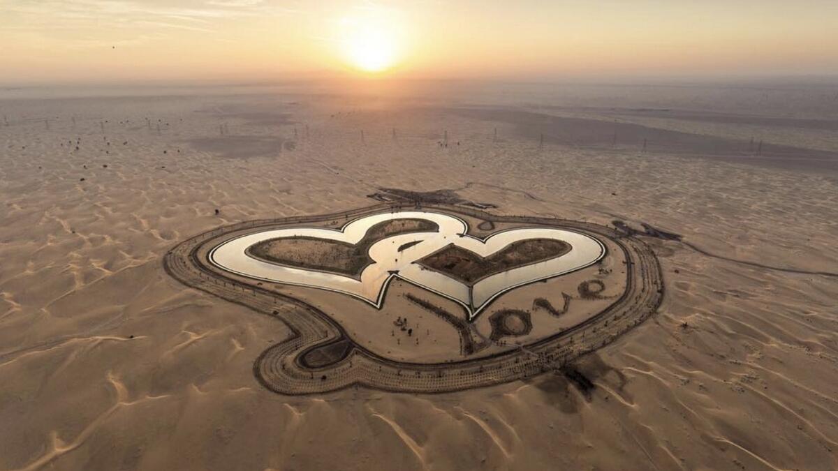 Photos: Have you visited Dubais heart-shaped lake yet?