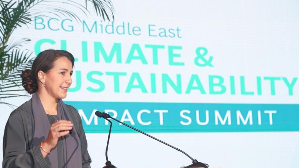 Mariam bint Mohammed Almheiri, Minister of Climate Change and Environment of the UAE, and Christiana Figueres, executive secretary of the United Nations Framework, inaugurated the  BCG’s Climate &amp; Sustainability Impact Summit. — Supplied photo