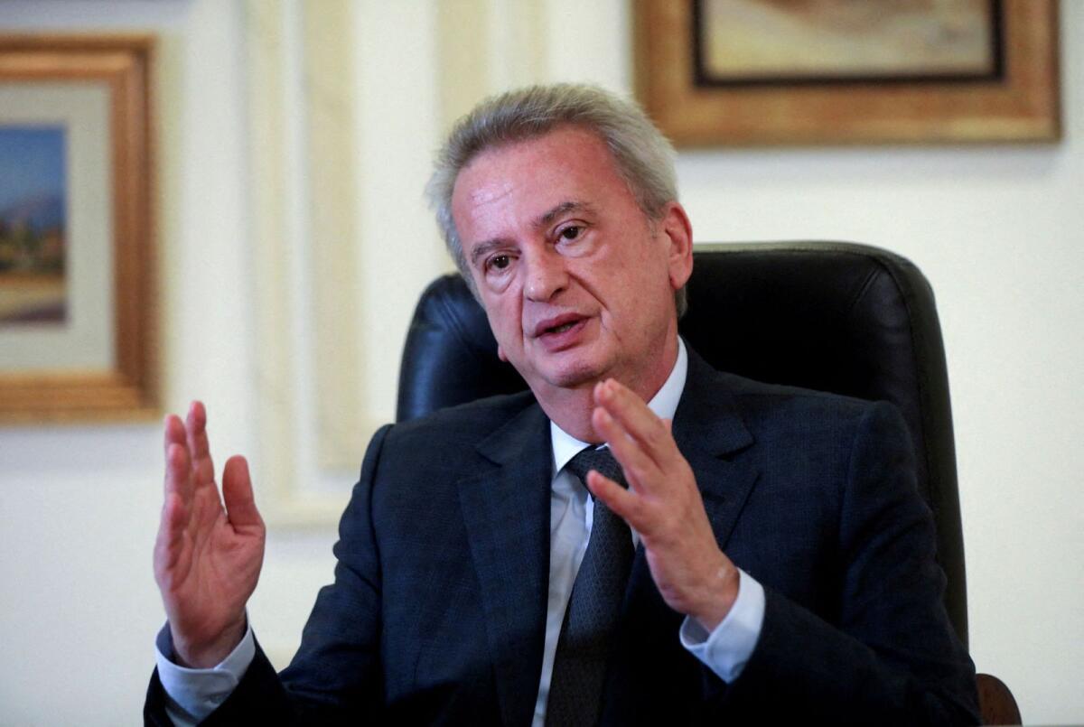 Lebanon's Central Bank Governor Riad Salameh speaks during an interview in Beirut, Lebanon on November 23, 2021. — Reuters file