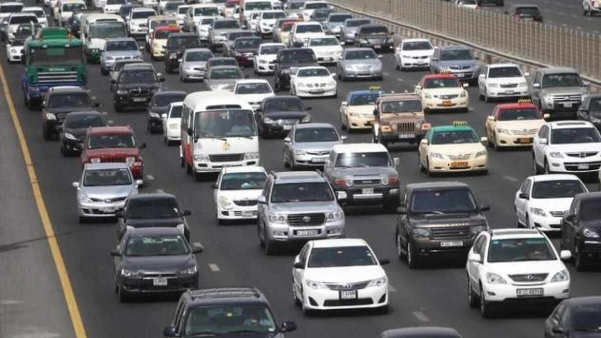 Multiple accidents slowed down Dubai traffic 
