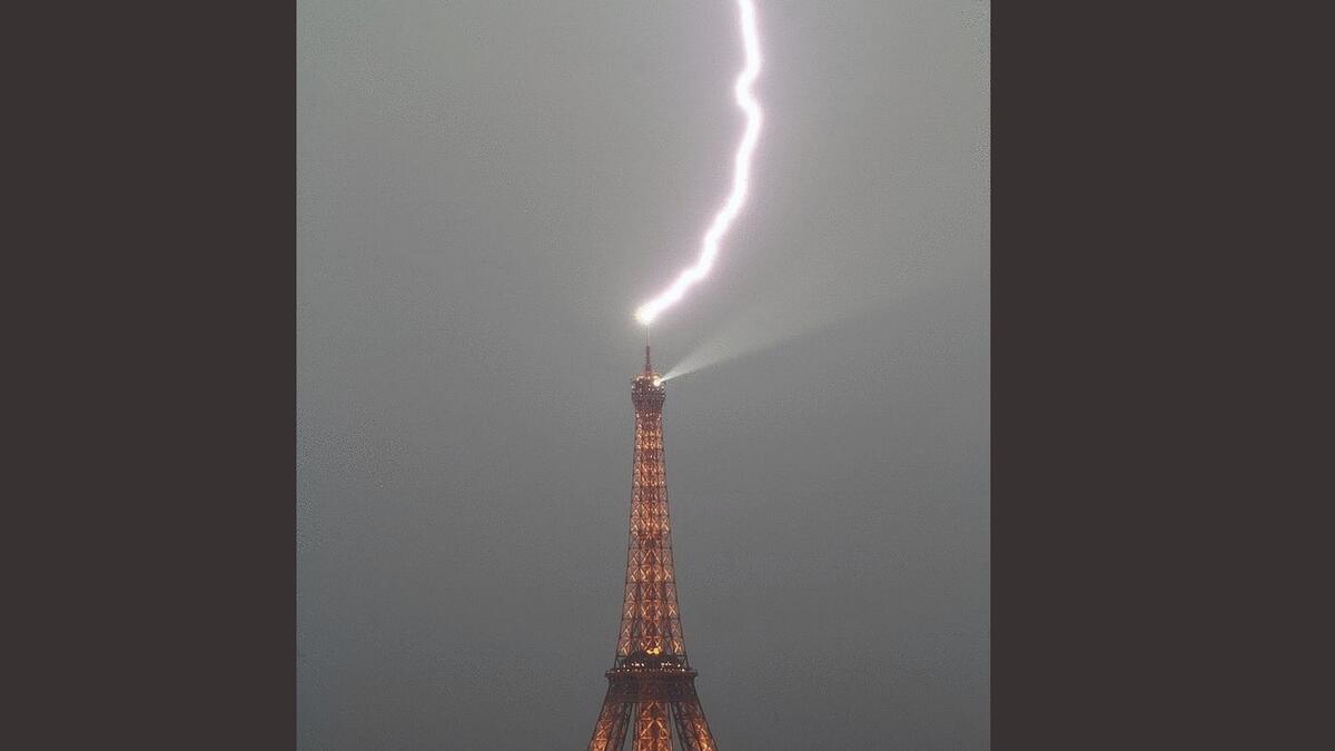 Video: Eiffel Tower getting struck by lightning goes viral   