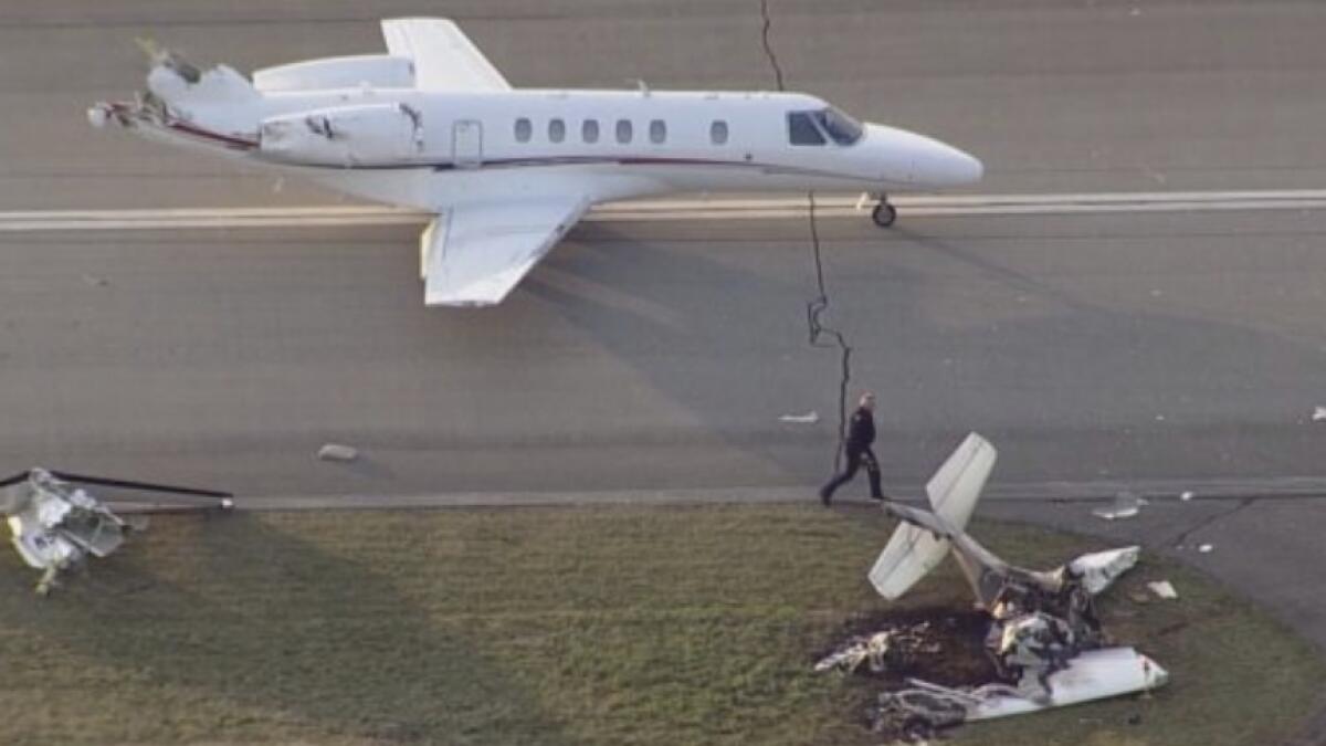 Two dead after planes collide at Indiana airport