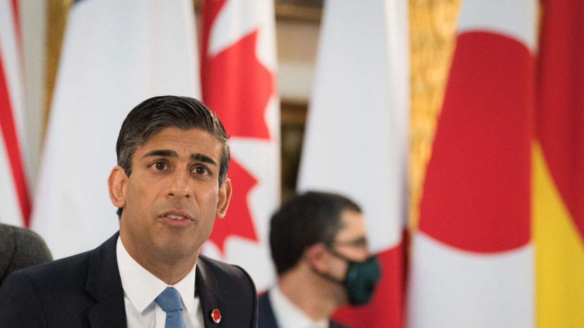Rishi Sunak said finance ministers from the Group of Seven leading industrialised nations signed the agreement on the second and final day of meetings in London. — AFP
